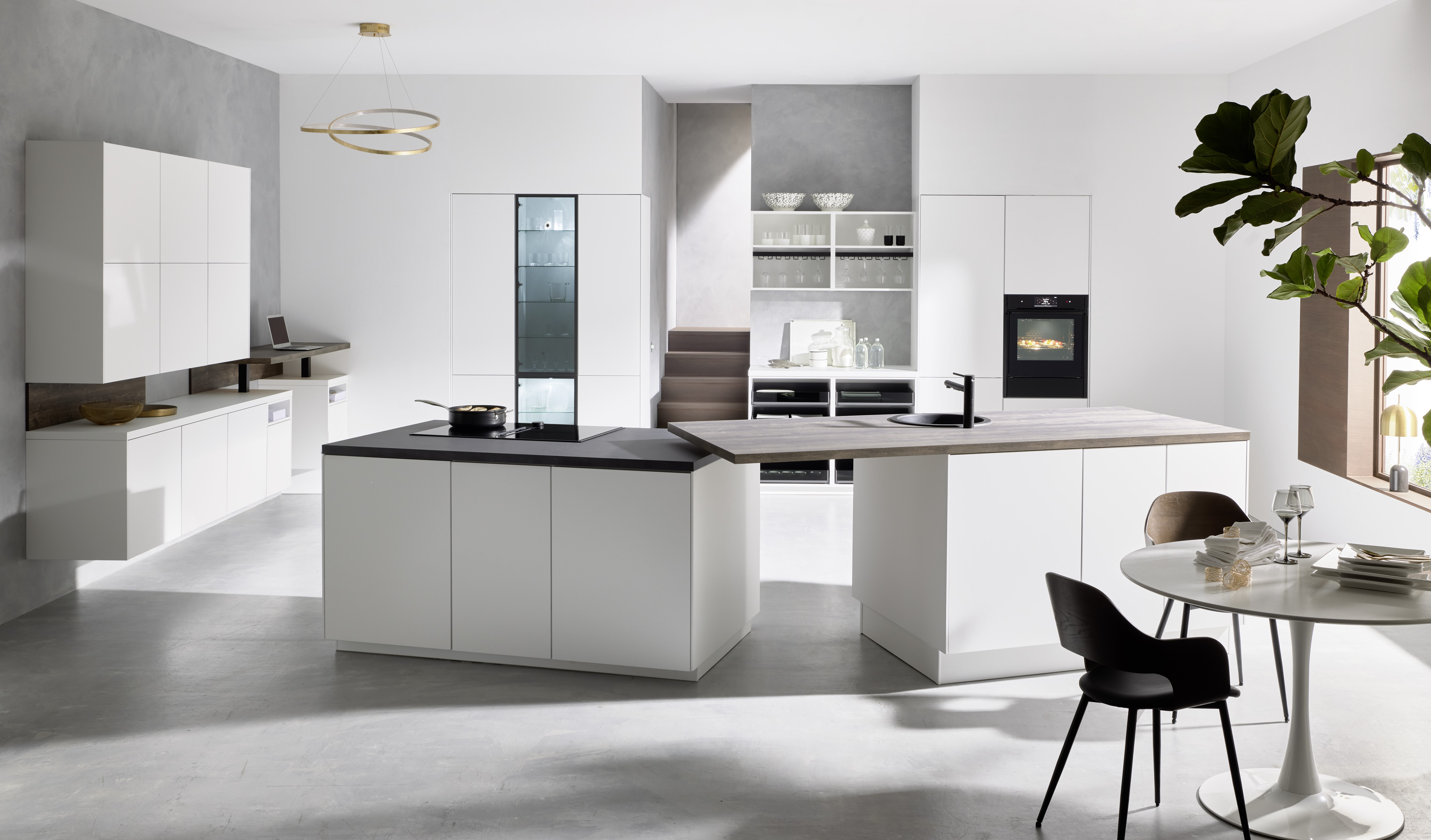 NOBILIA Alpinweiß mit Neff Geräten - Hauptschuss